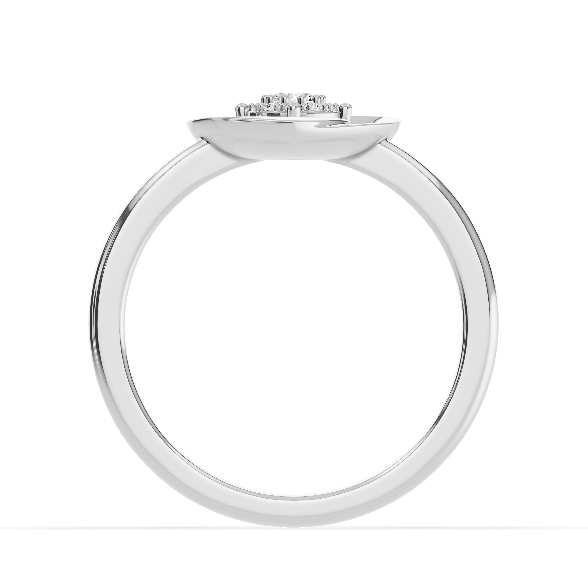 Spira Pave Halo Heart Ring