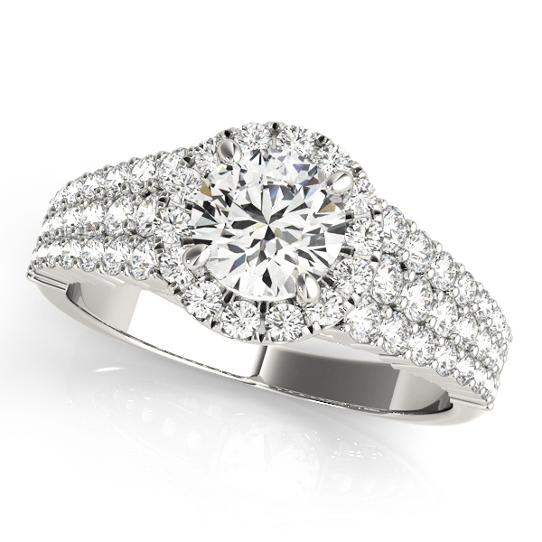 Verona Pave Diamond Encrusted Halo Engagement Ring