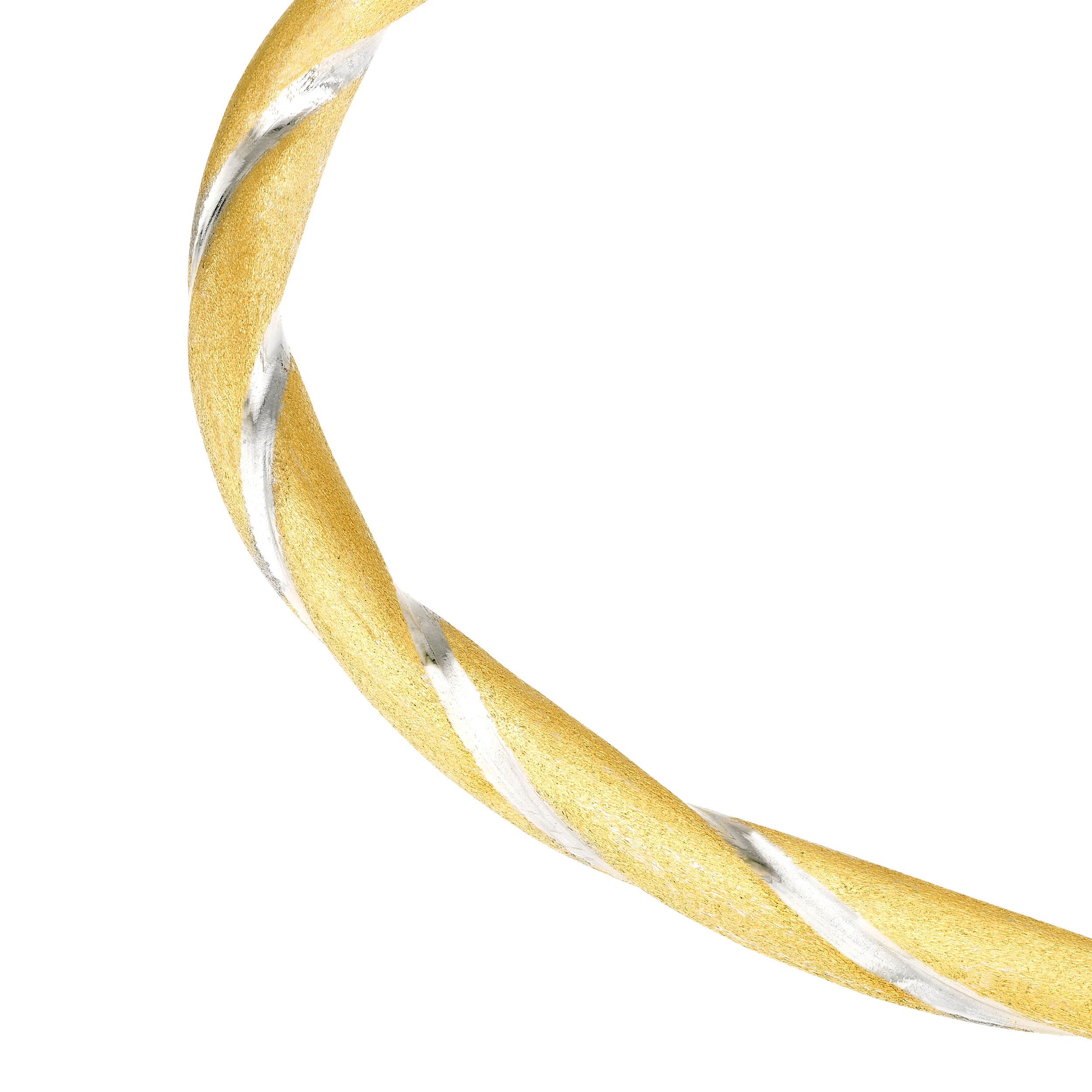 Two-Tone Twisted Brush Bangle