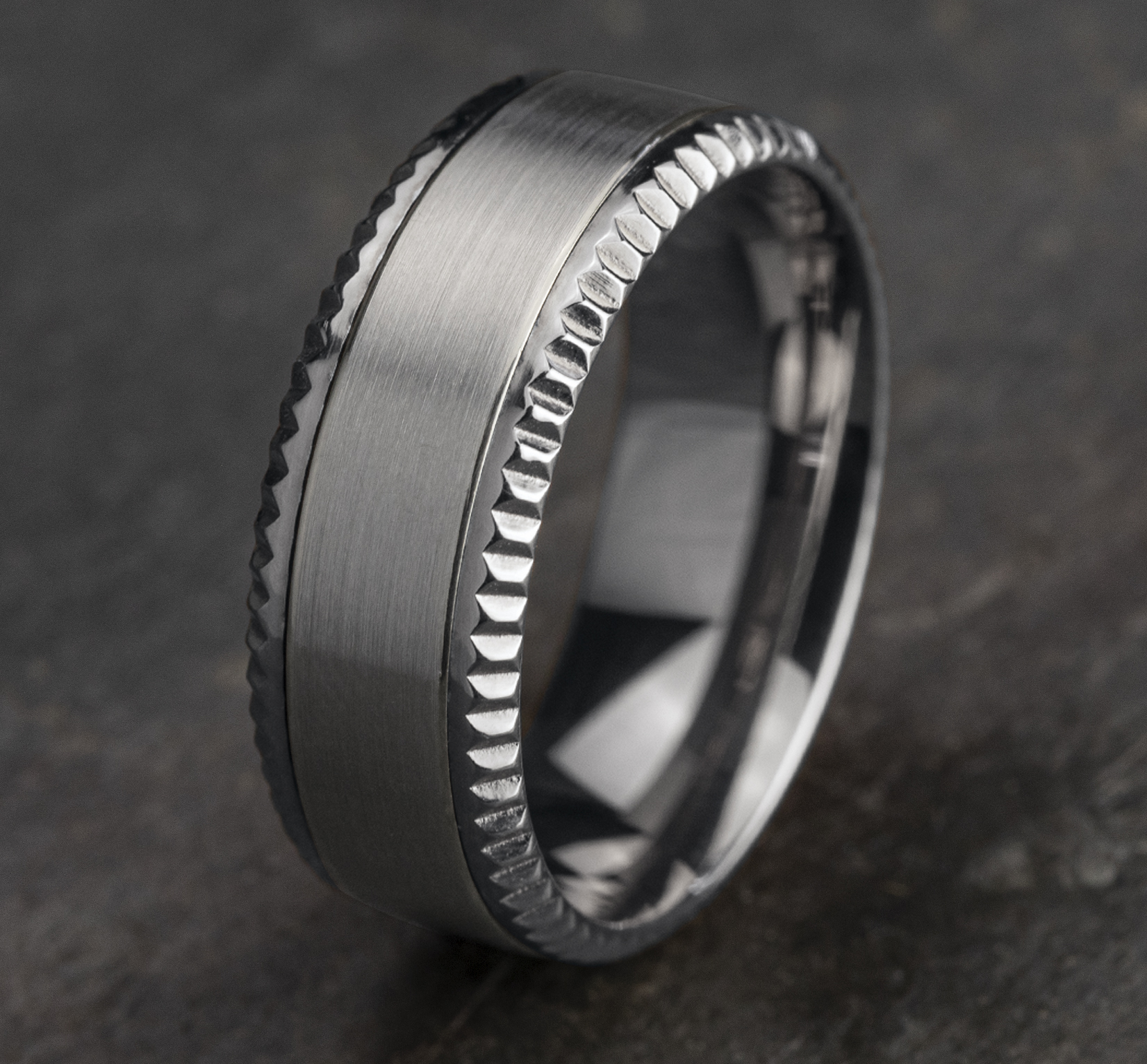 Bastion Fluted Bevel Comfort-Fit Band (8mm)