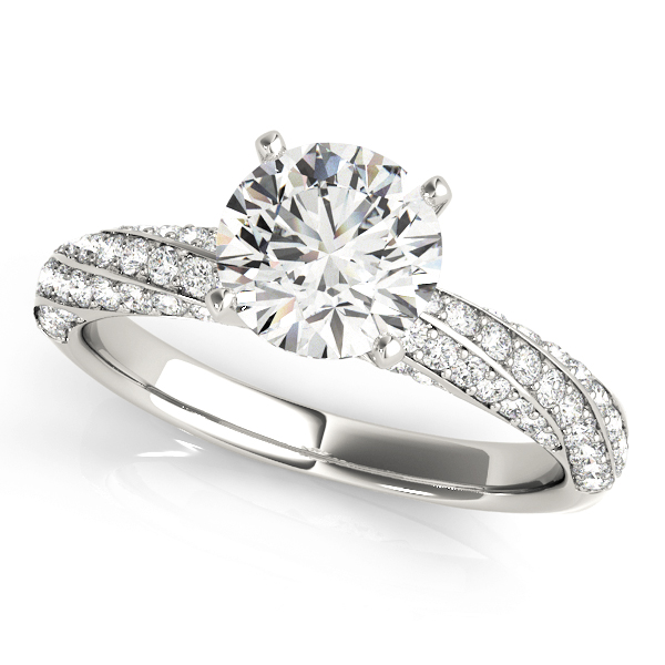 Malina Pave Diamond Twist Engagement Ring