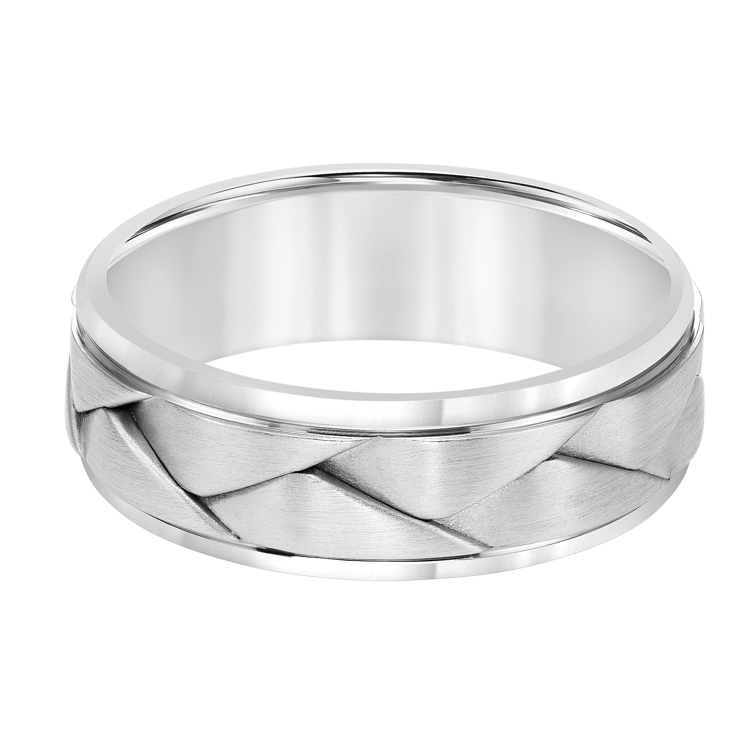 Brushed Wide Braid With Polished Edges (7mm)
