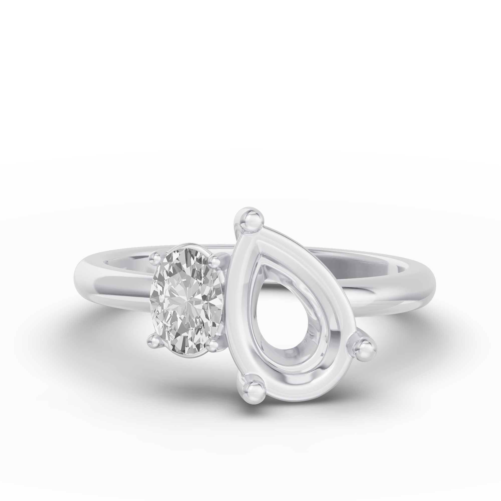 Toi Et Moi Double Oval Lab Diamond Ring
