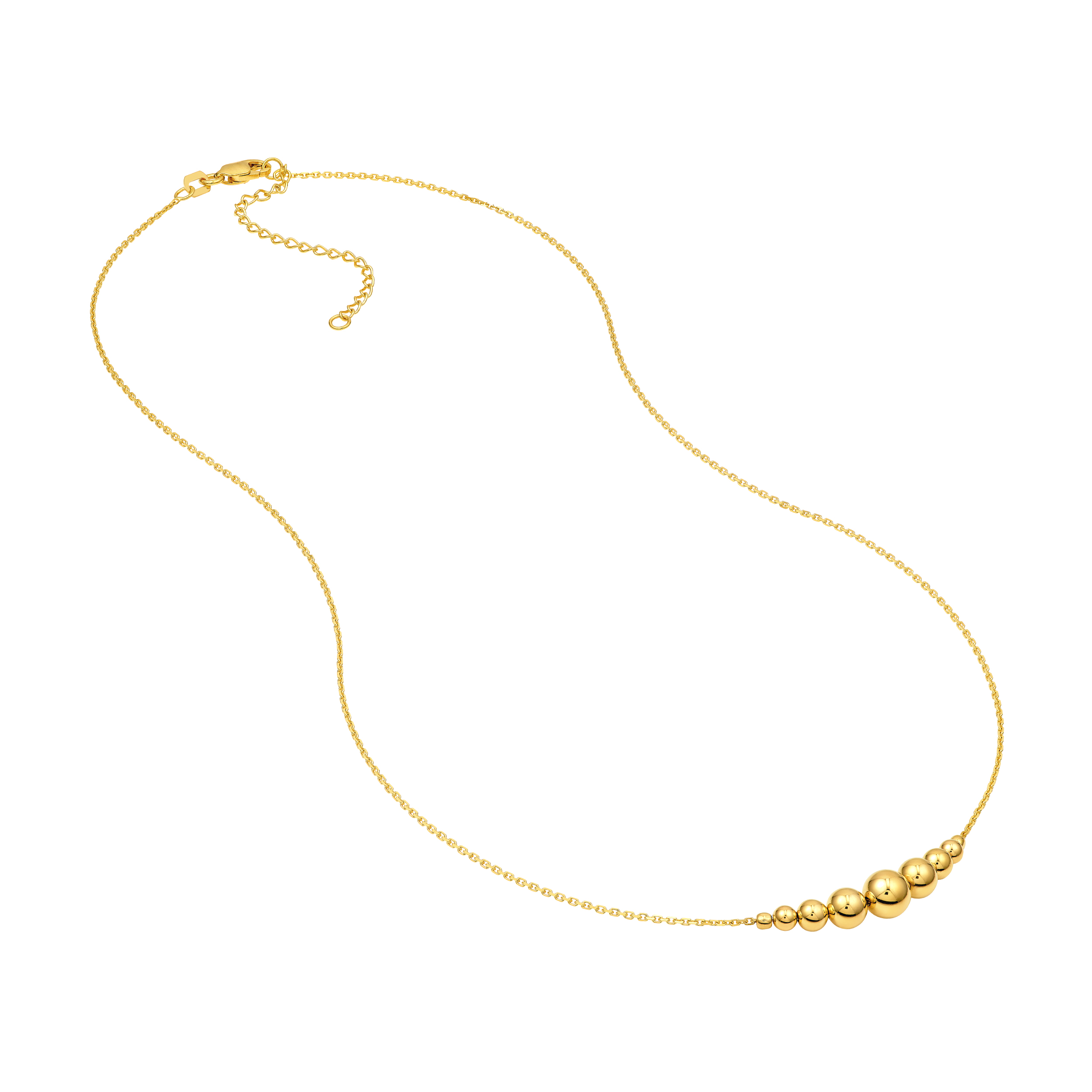 Graduated Bead Gold Necklace