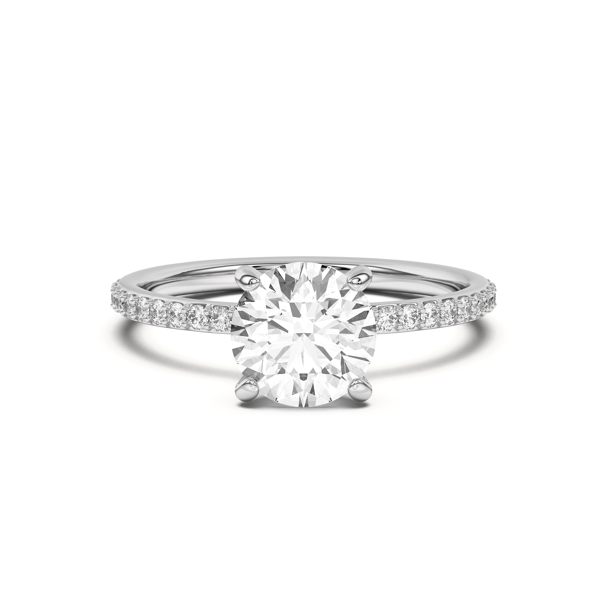 Alara Pave Collar Engagement Ring