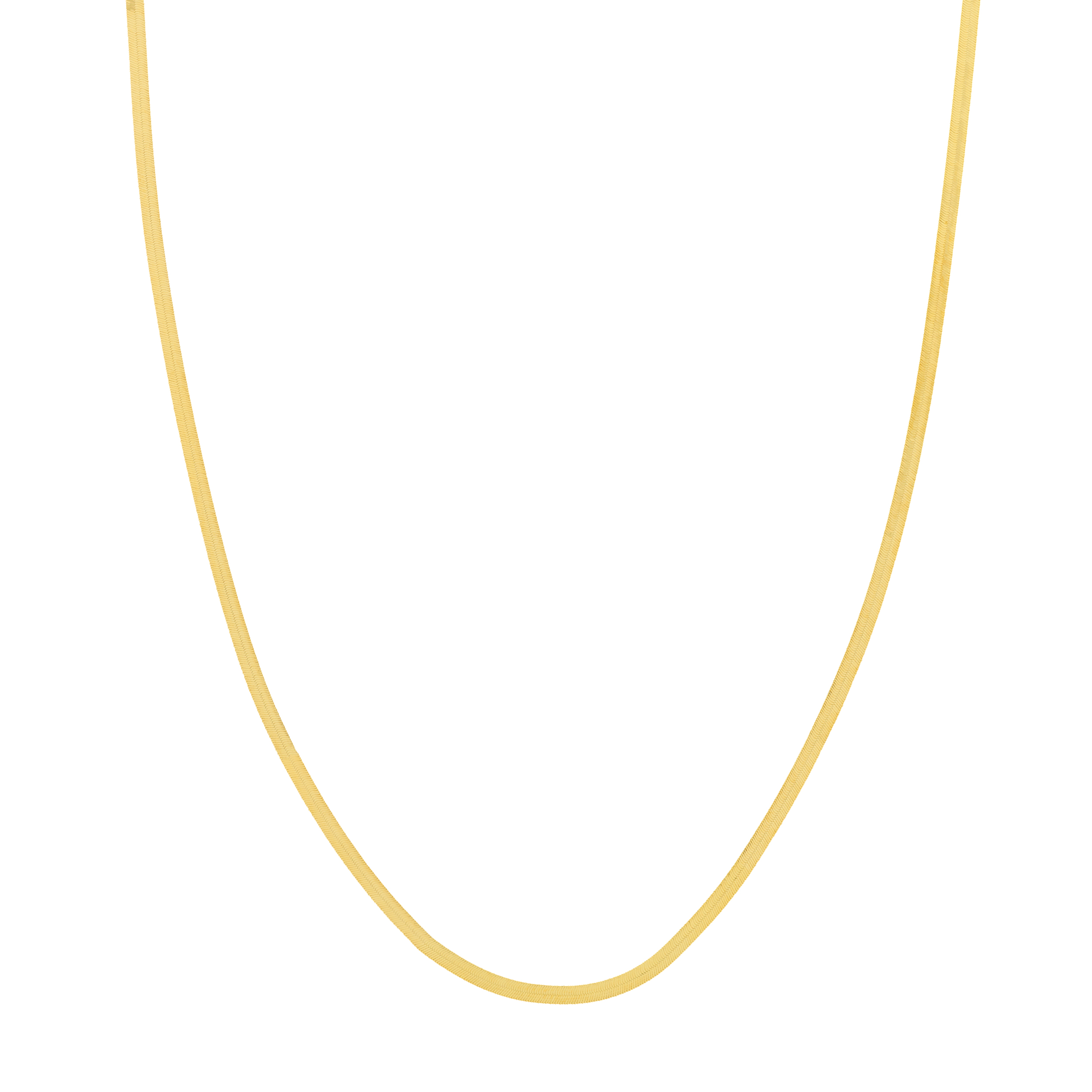 Herringbone Gold Necklace (2.7mm, 16 inches)