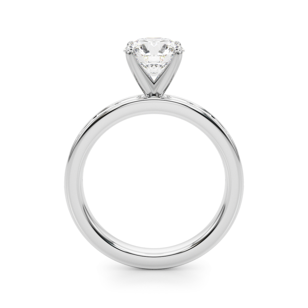 Fleurie Channel Set Baguette Engagement Ring