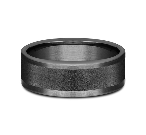 Midnight Wirebrush Comfort-Fit Band (8mm)