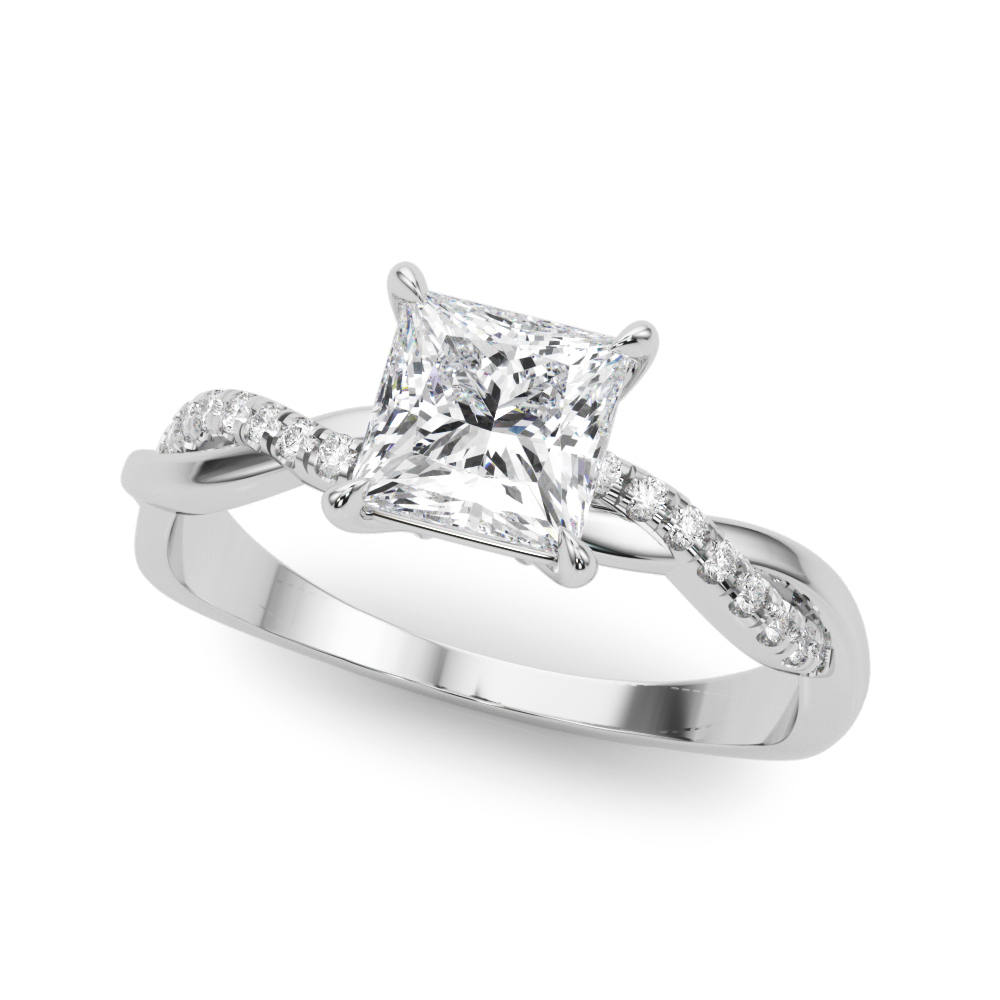 Elowin Pave Diamond Braid Engagement Ring