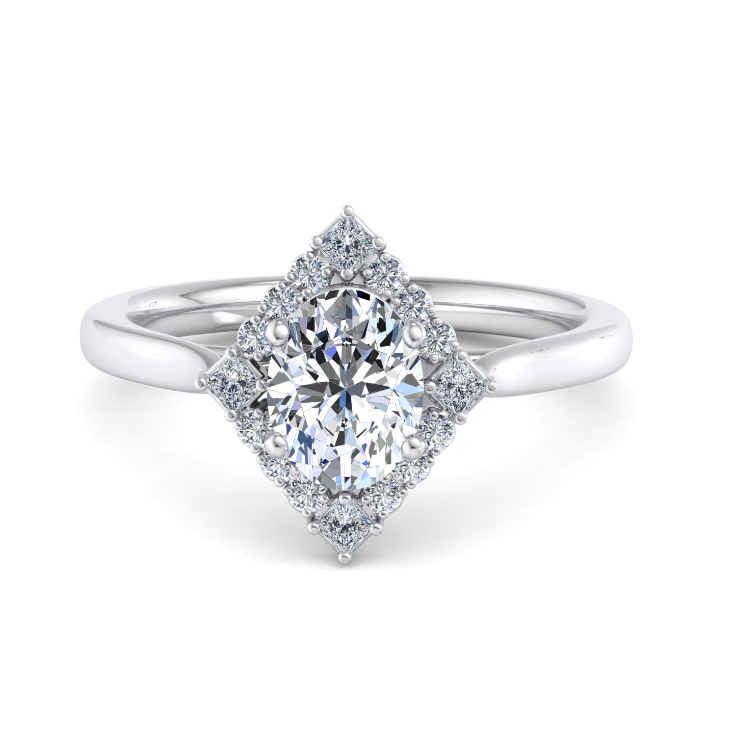 Demi Kite Halo Engagement Ring