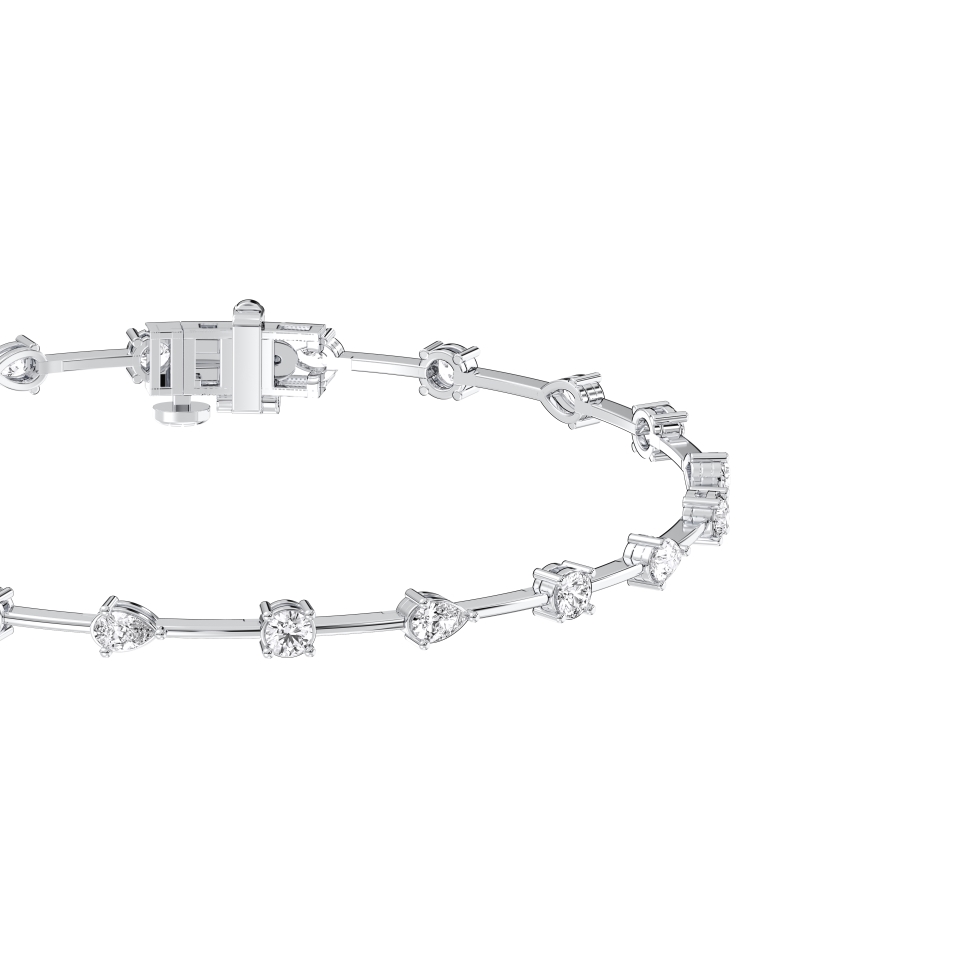 Lyric Diamond Bar-Link Bracelet