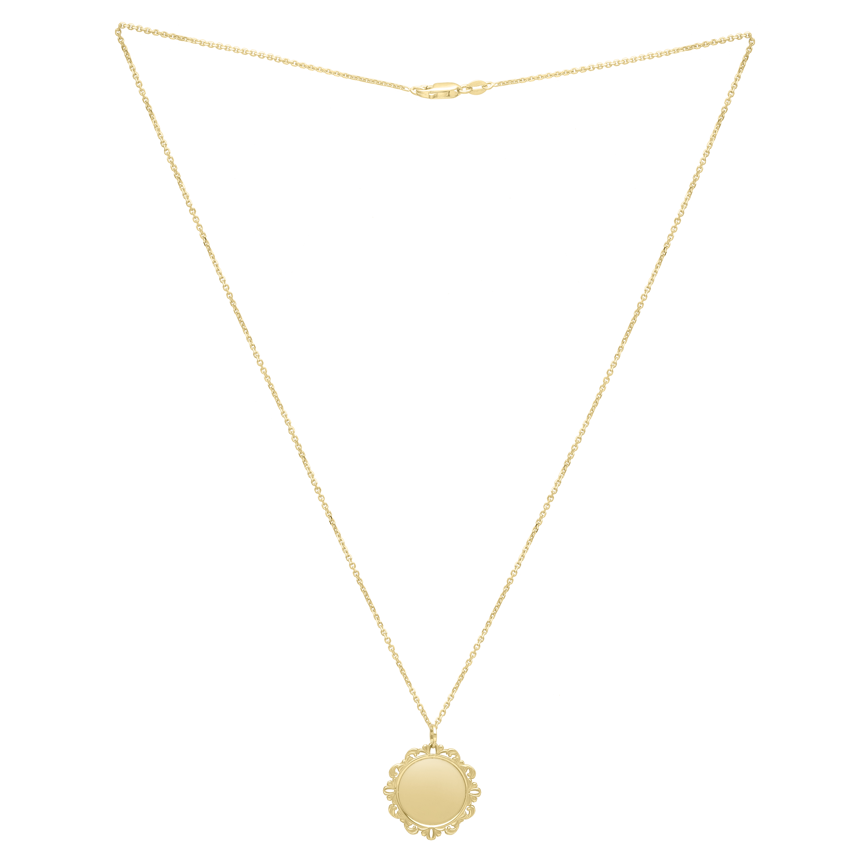 Filigree Medallion Gold Necklace