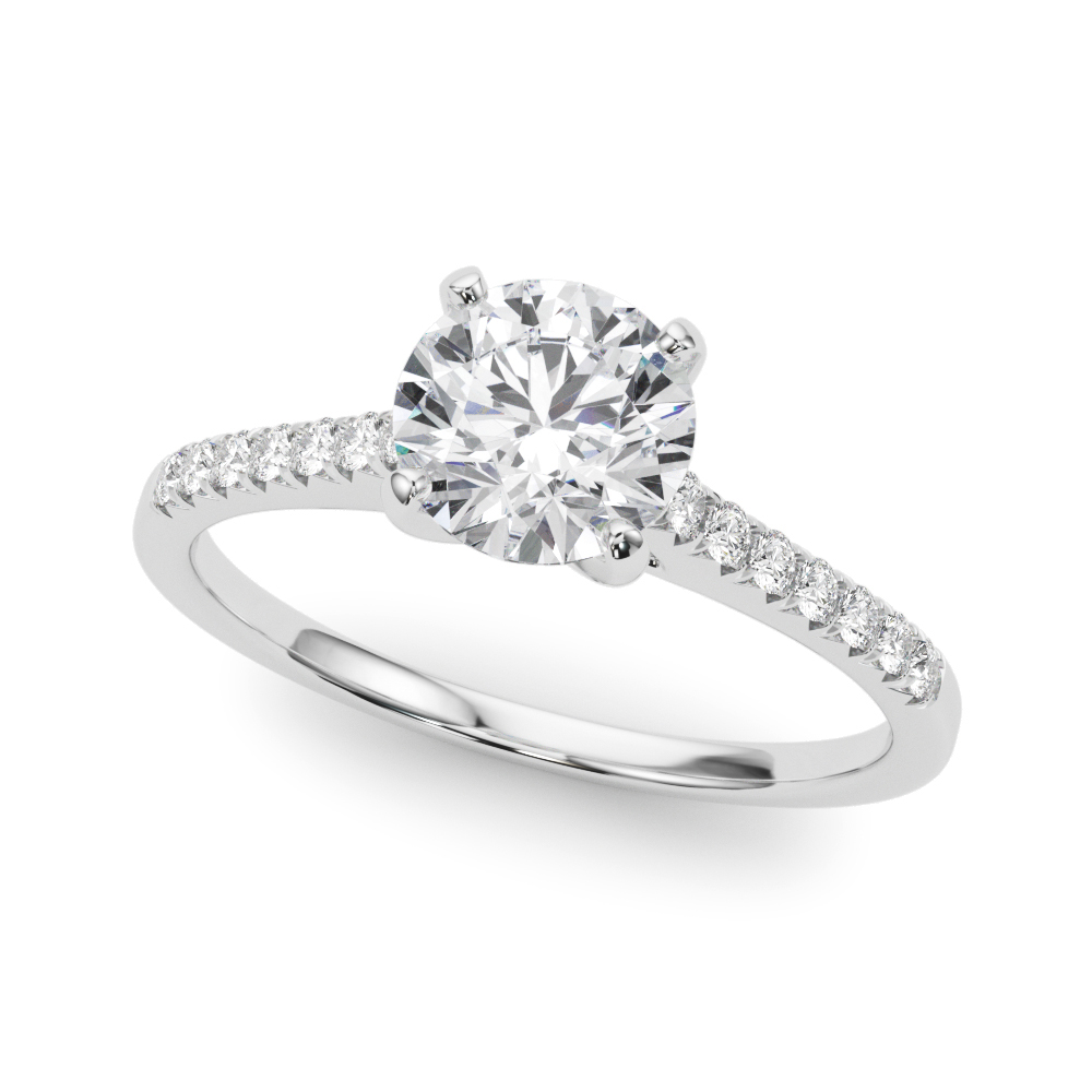 Eleanor French Pave Diamond Engagement Ring