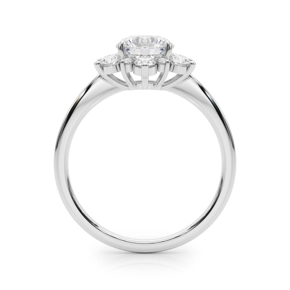 Jade Halo Engagement Ring