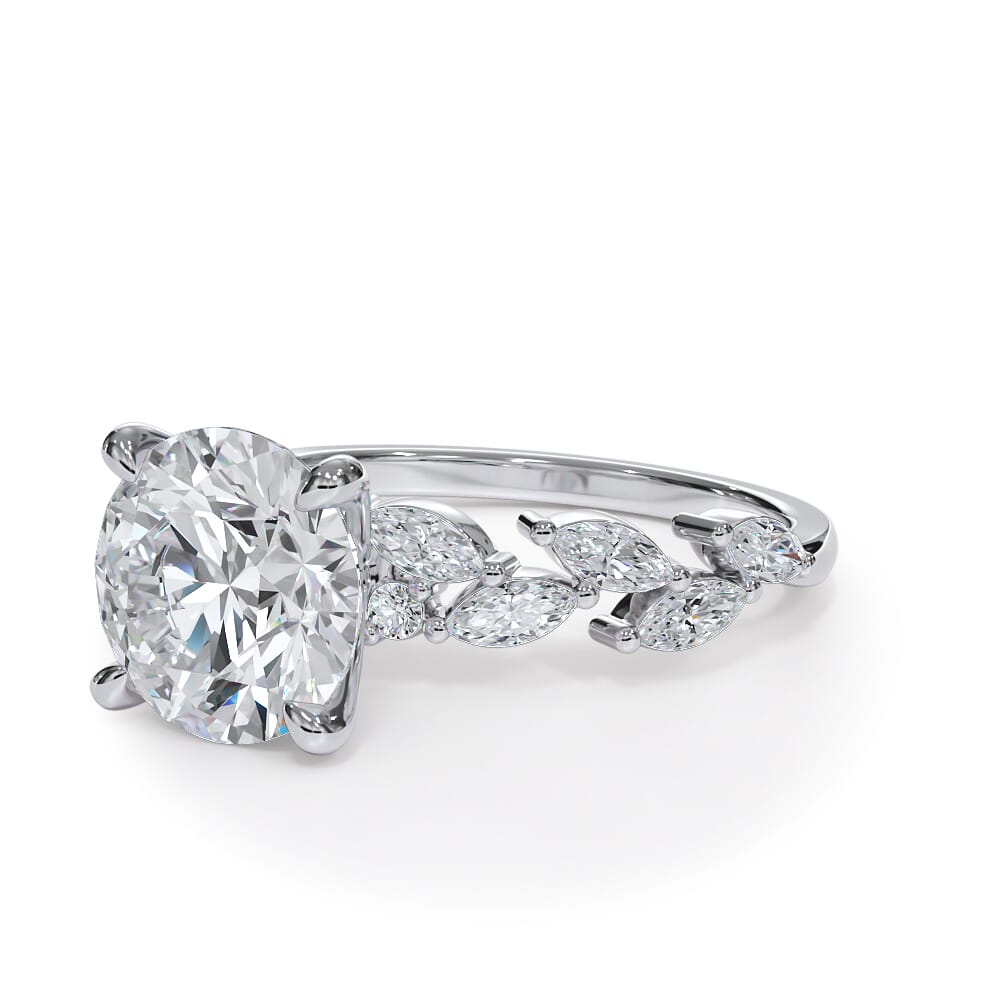 Sylva Angled Marquise Diamond Engagement Ring