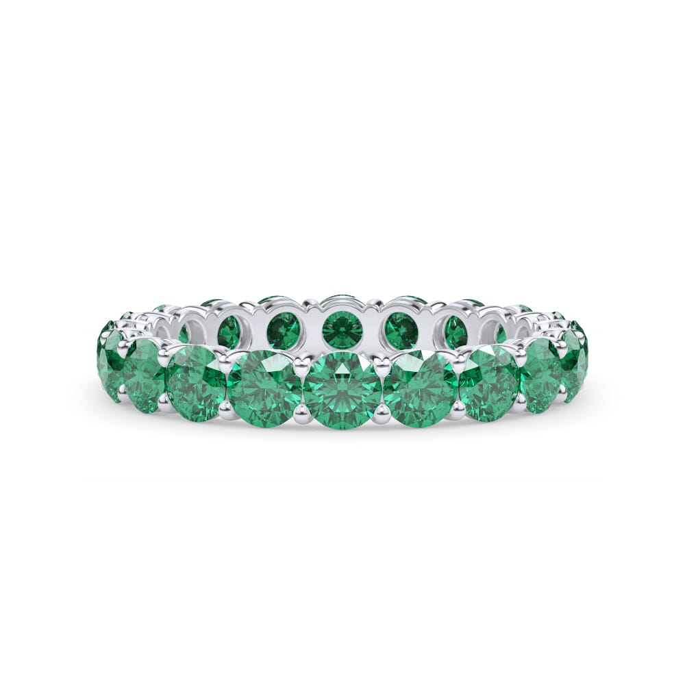 Classic Emerald Eternity Band