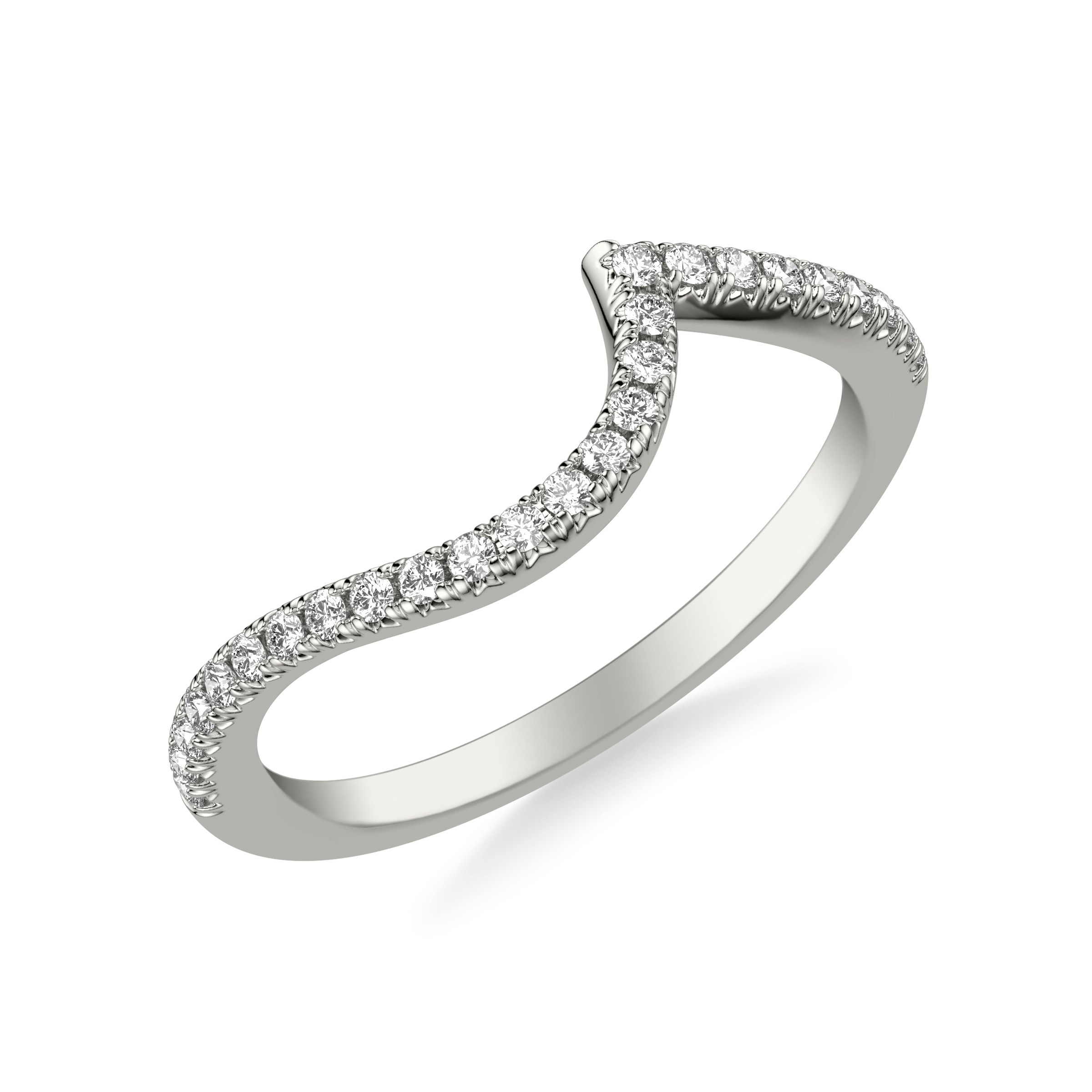 Nancy Pave Diamond Chevron Band