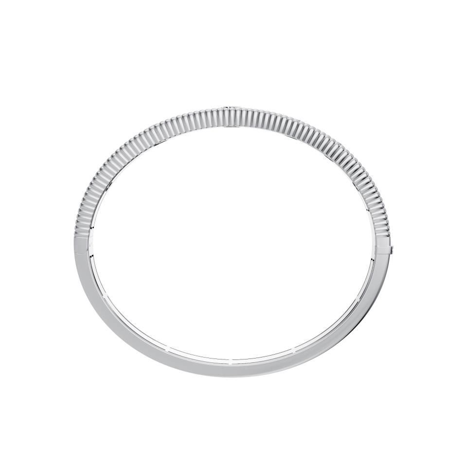 Fluted Diamond Bangle Bracelet