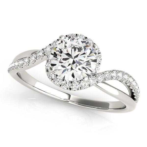 Hudson Contemporary Pave Halo Engagement Ring