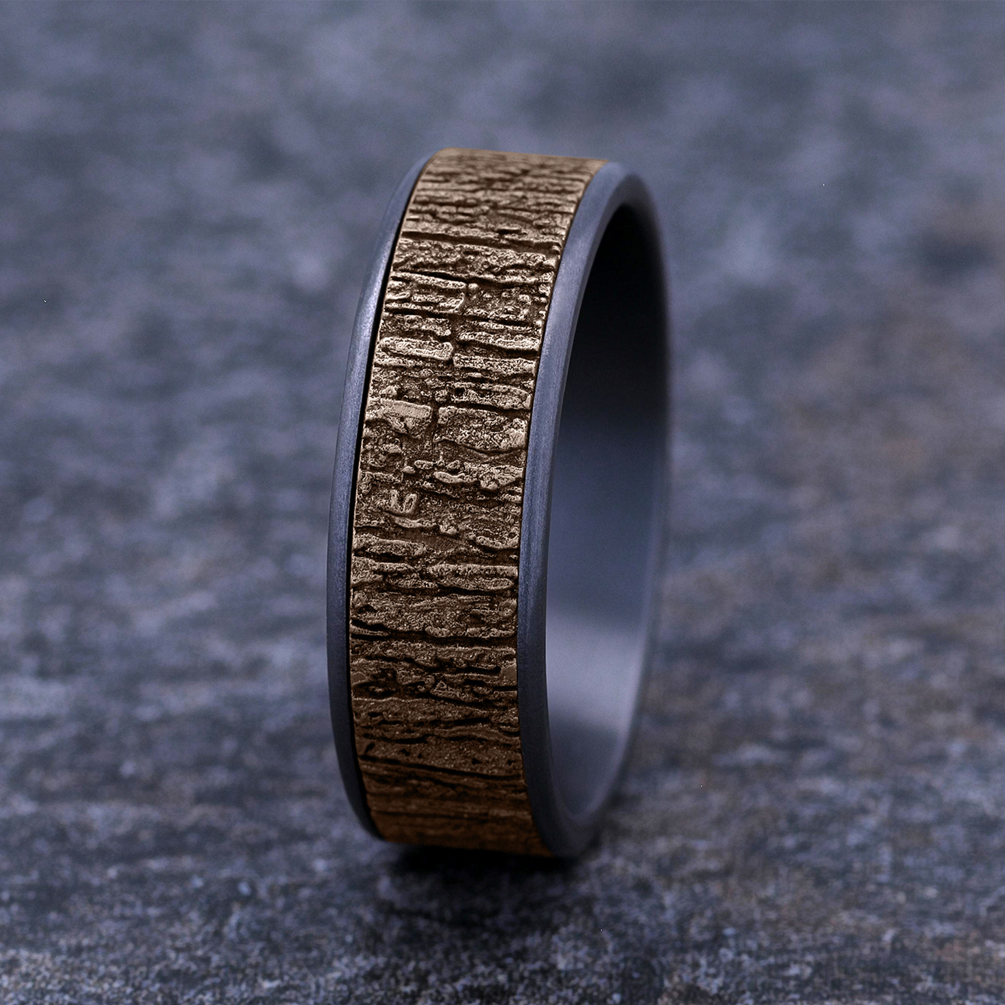 Ridgebark Two-Tone Comfort-Fit Band (7.5mm)