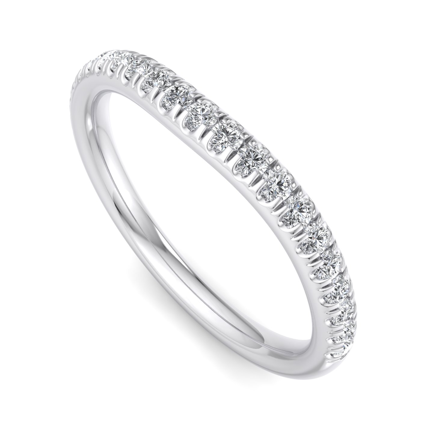 Aleena Curved Pave Band
