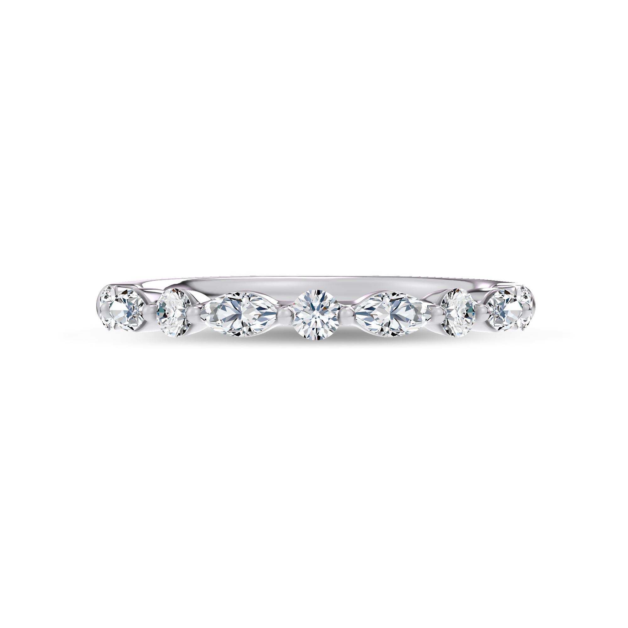 Serenity Marquise And Round Diamond Band