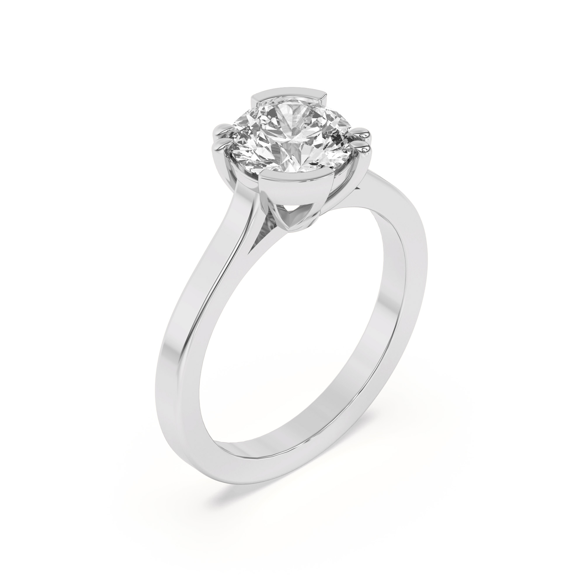 Fusion Mixed Prong Engagement Ring