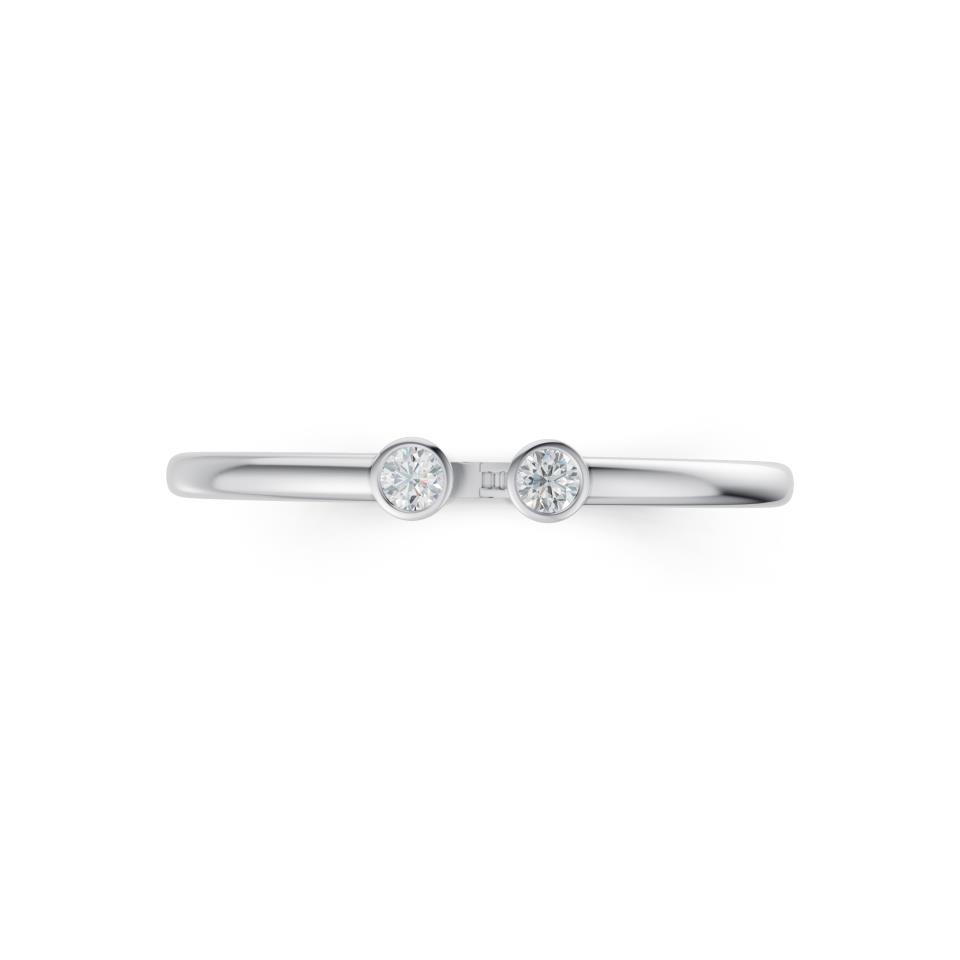 Open Bezel Diamond Bangle Bracelet