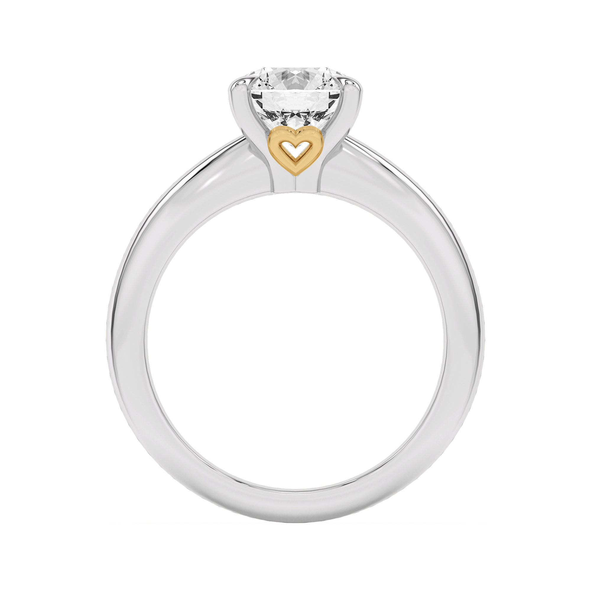 Golden Heart Engagement Ring