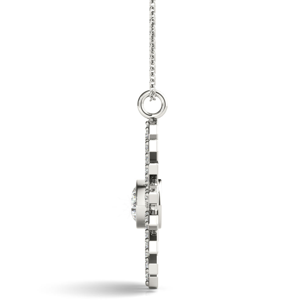Sunburst Lab Diamond Necklace