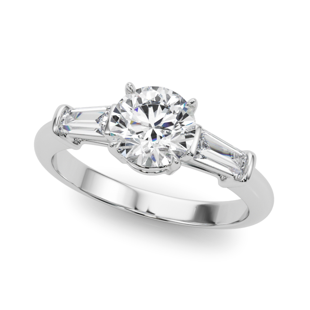 Sable Three-Stone Engagement Ring