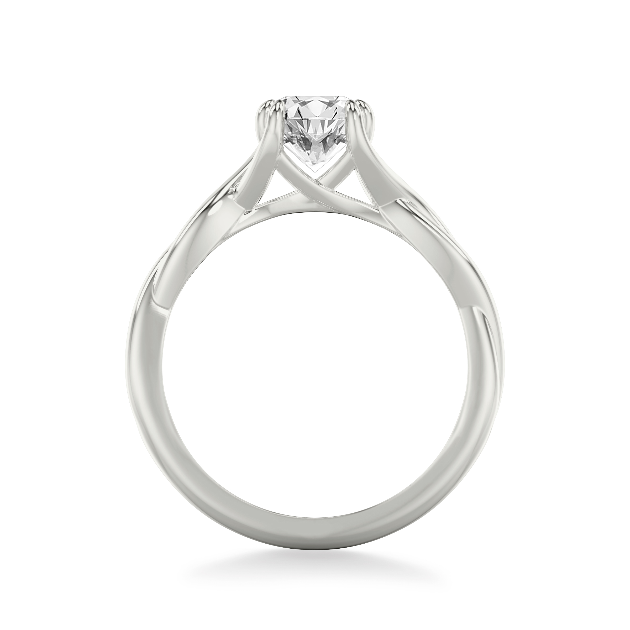 Jolie Ribbon Twist Solitaire Engagement Ring