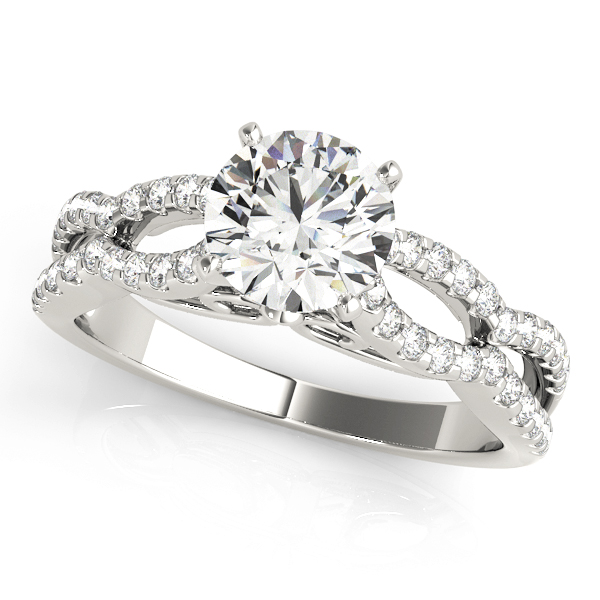 Regan 2 Row Pave Diamond Engagement Ring