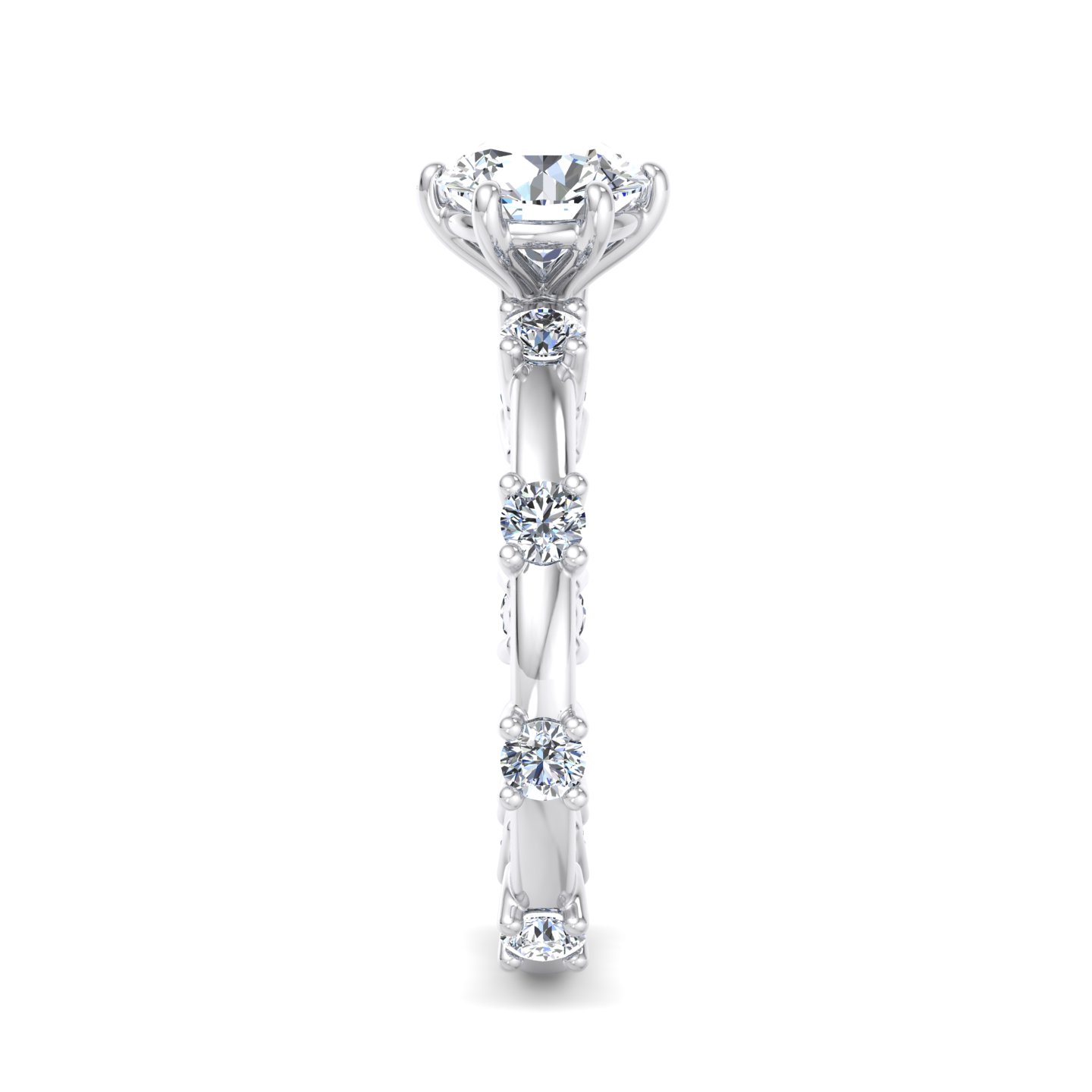 Alanna Spaced Diamond Engagement Ring