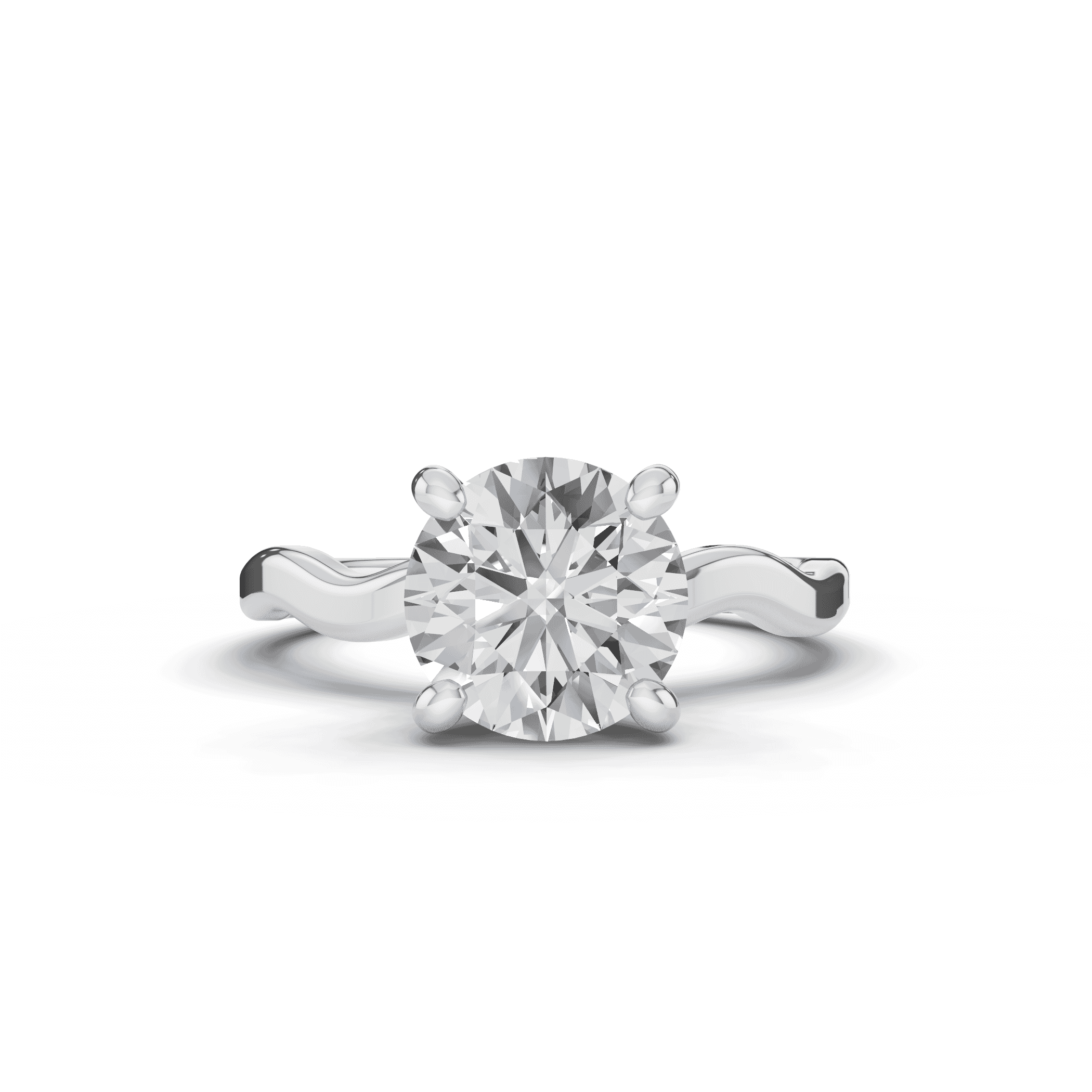 Ribbon Solitaire Engagement Ring