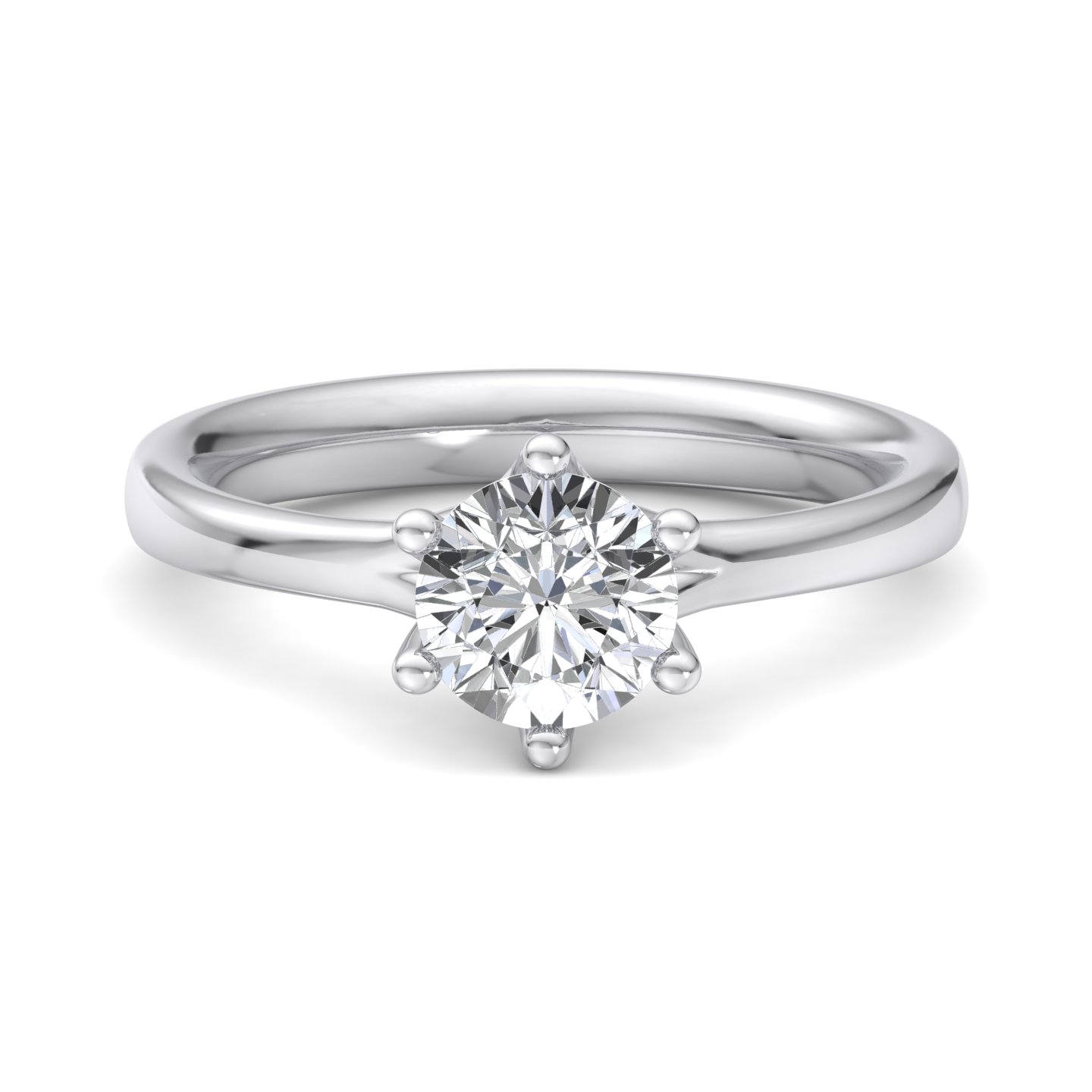 Kaylee 6 Prong Tapered Engagement Ring