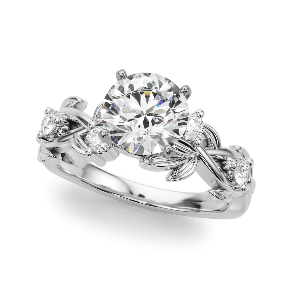 Flamenco Twisted Vine And Leaf Engagement Ring