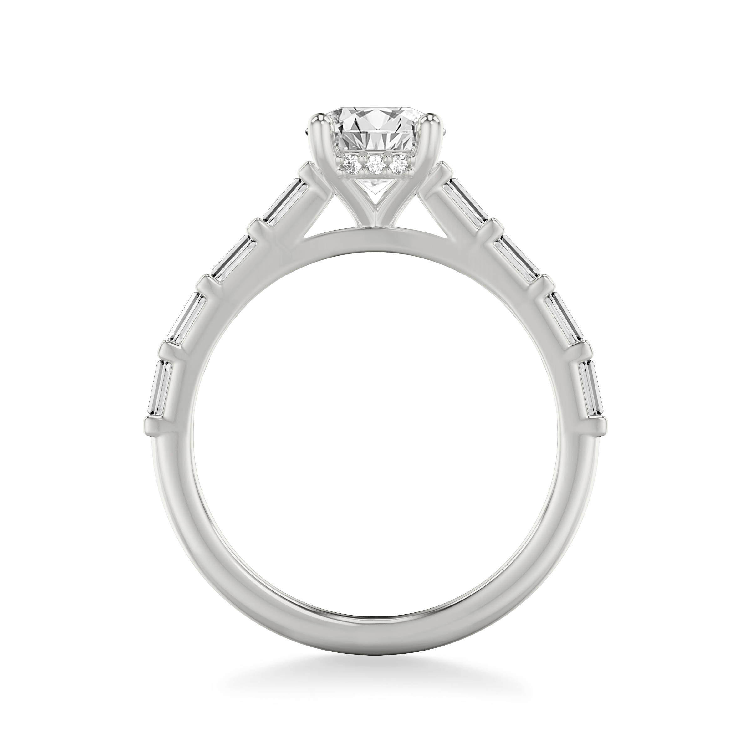 Alejandra Baguette Pave And Hidden Halo