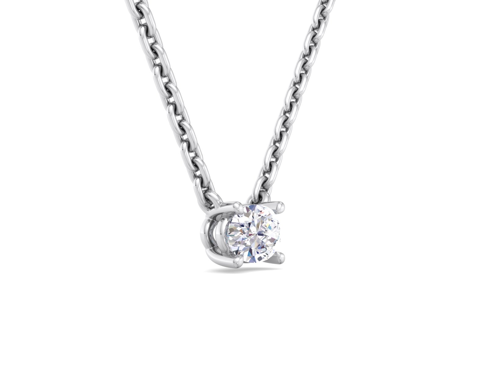 Oval East-West Lab Diamond Necklace