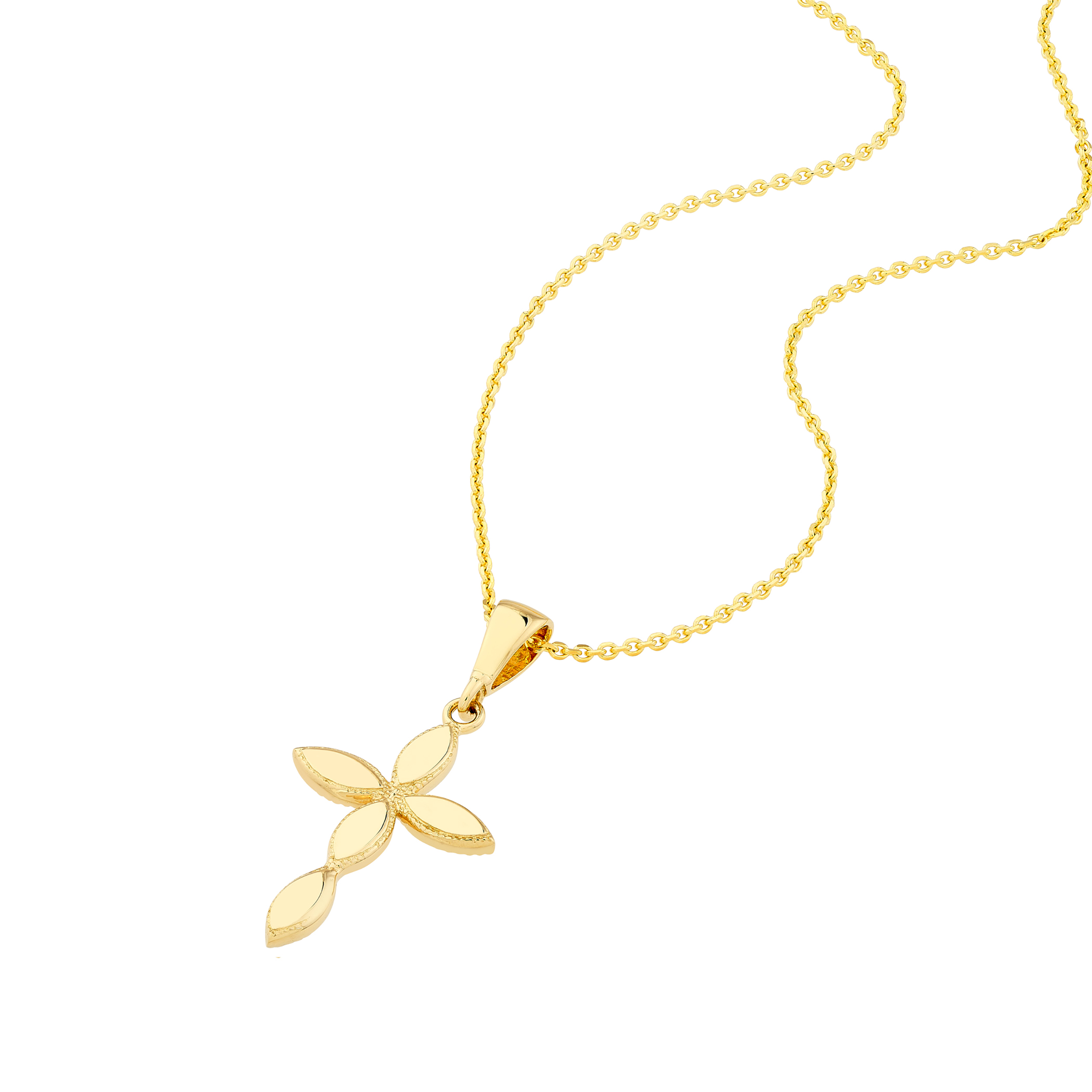 Marquise Cross Gold Necklace