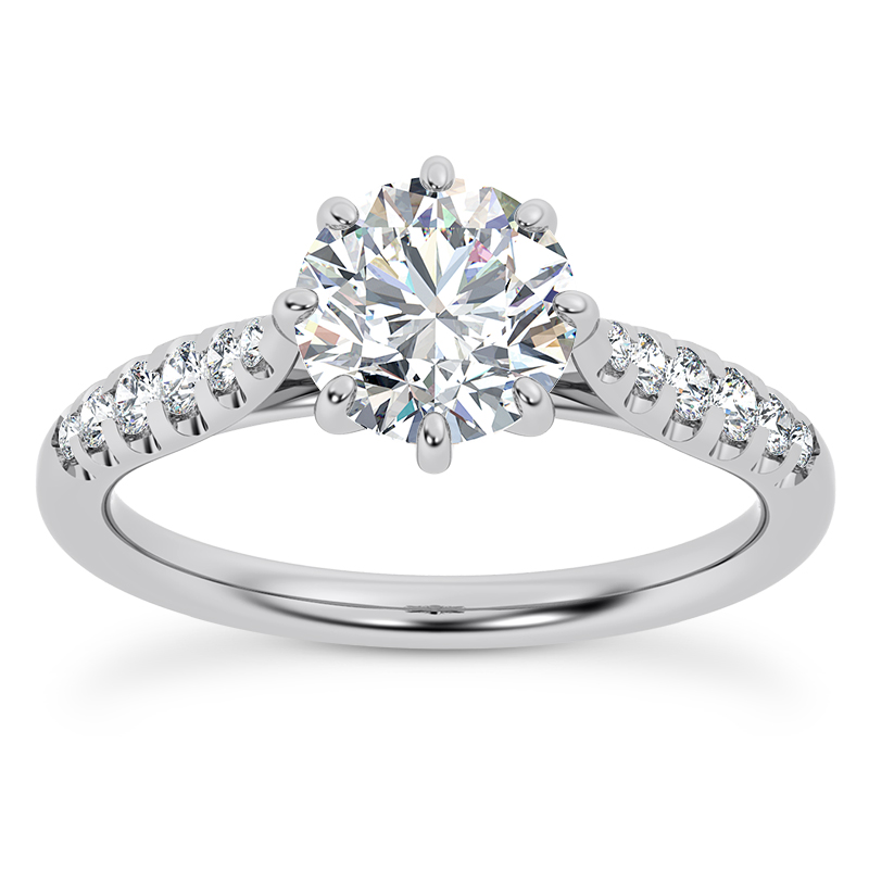 Pau 8 Prong Engagement Ring