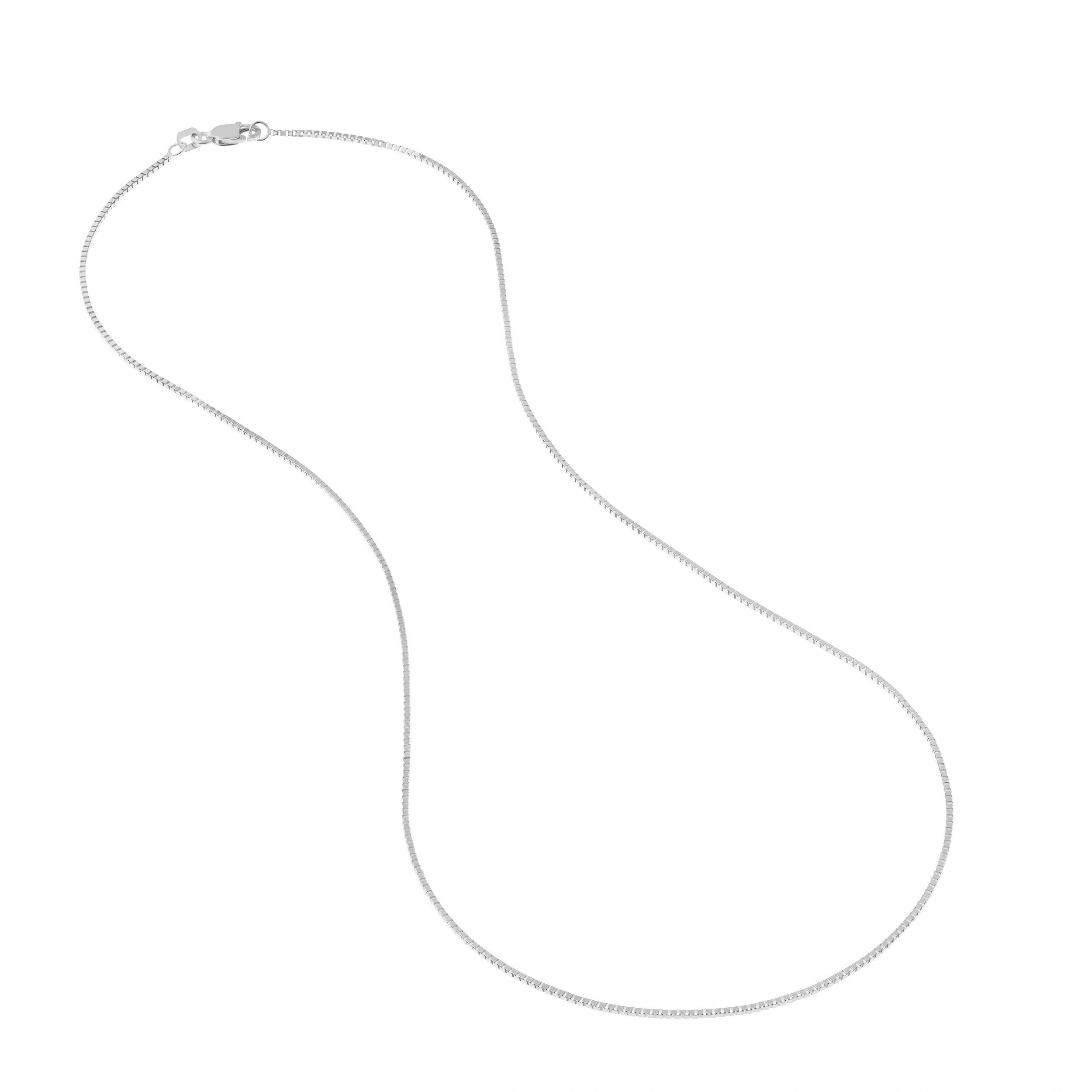 Box Chain Gold Necklace (0.96mm, 18 inches)