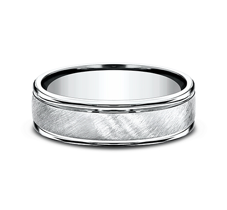 Cross Satin Round Edge Comfort-Fit Band (6mm)