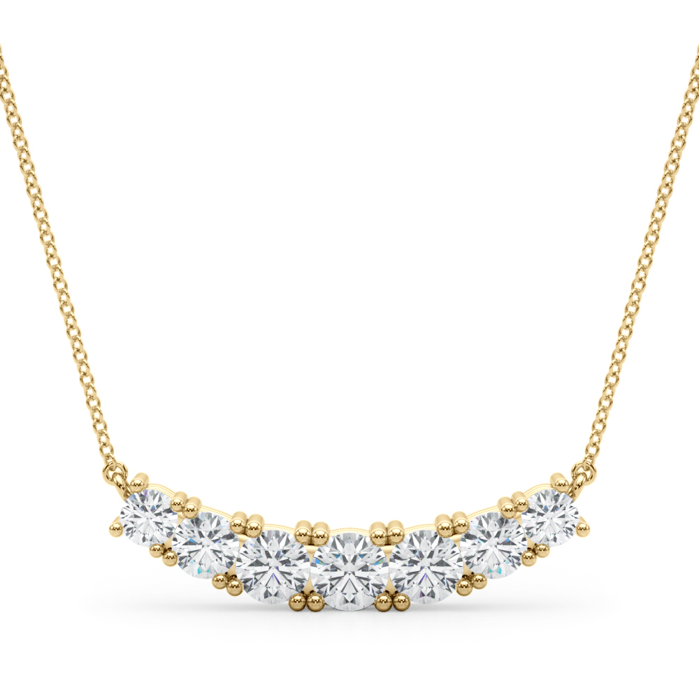 Graduated Curved Bar Lab Grown Diamond Necklace (1 ct. tw.)