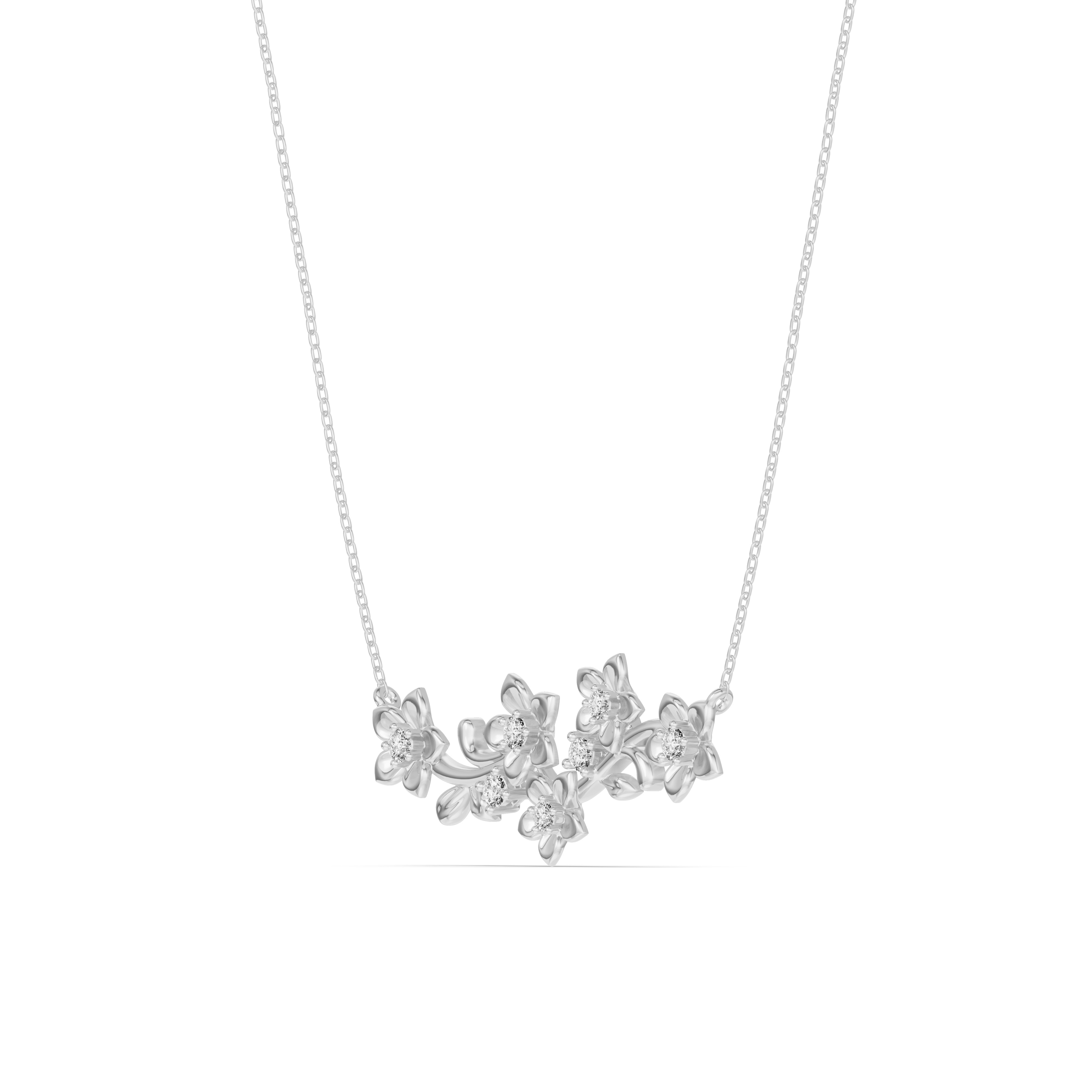 Blossom Diamond Floral Necklace