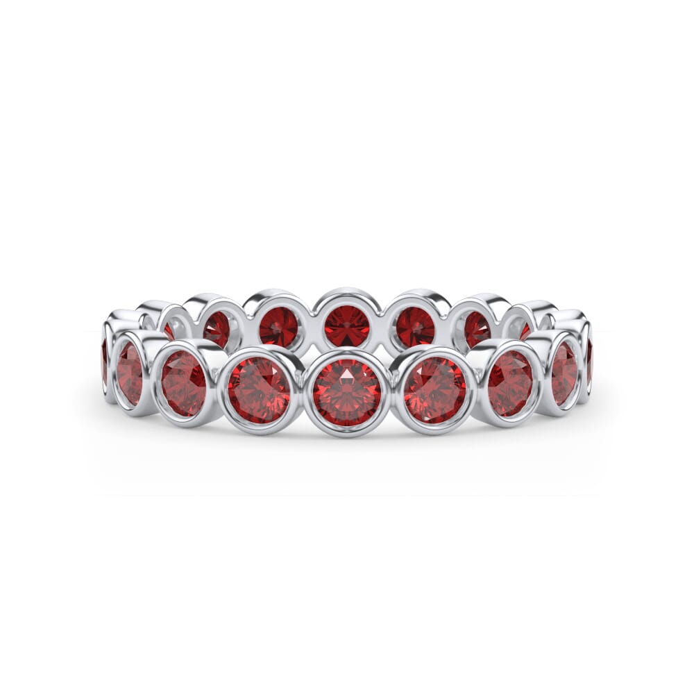 Ruby Bezel Eternity Ring
