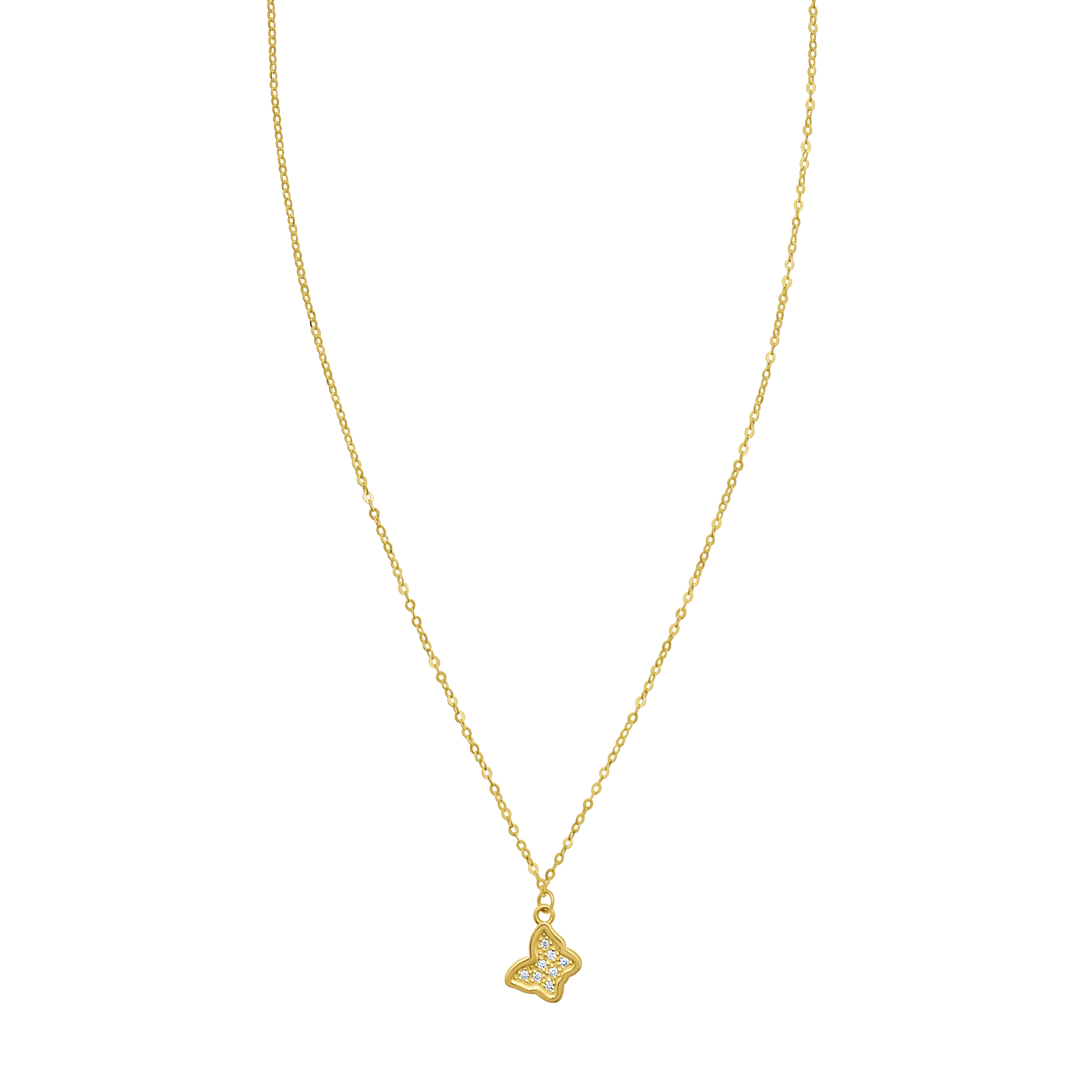 Mini Butterfly Diamond Necklace