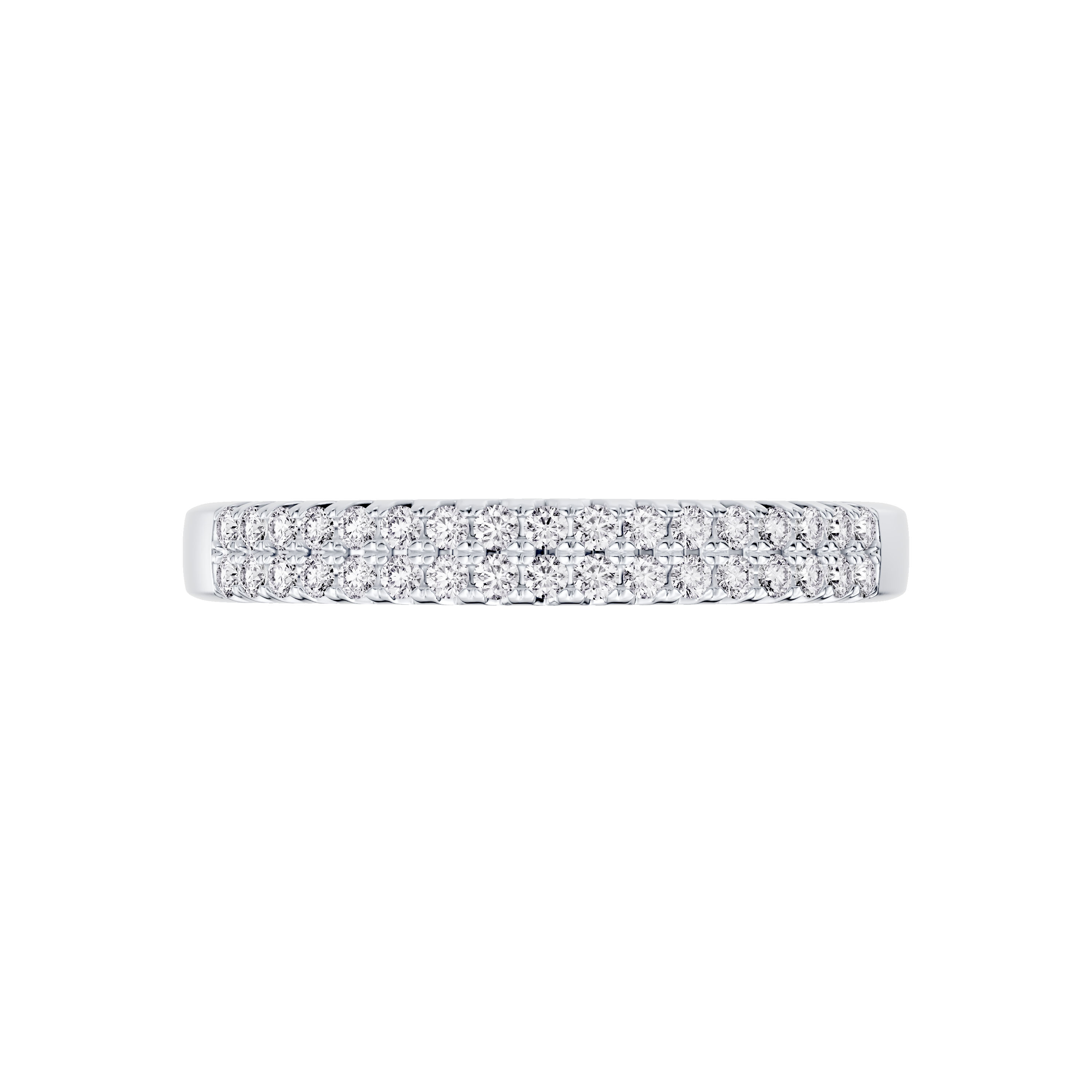 Classic Double-Row Pave Diamond Band