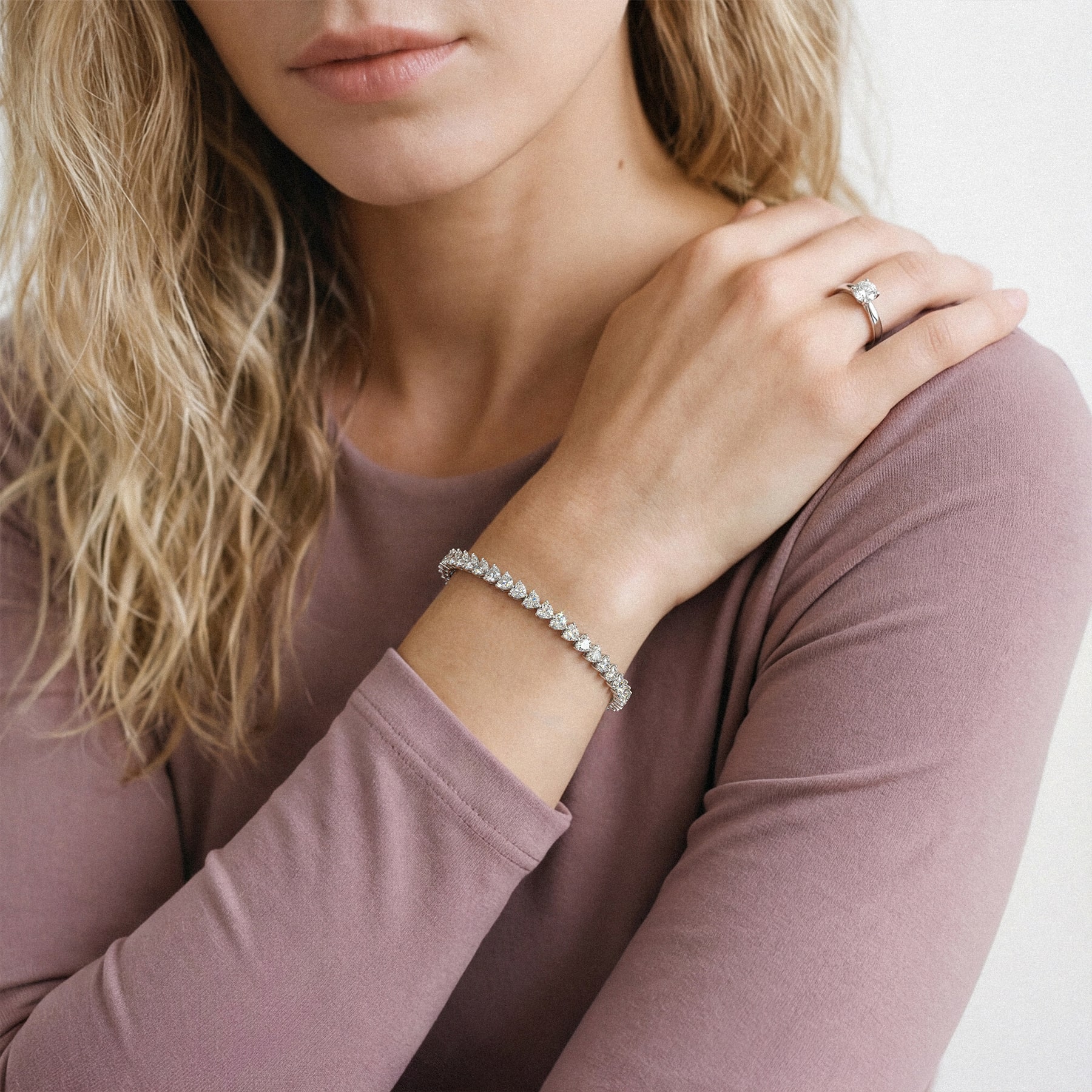 East-West Heart Diamond Bracelet