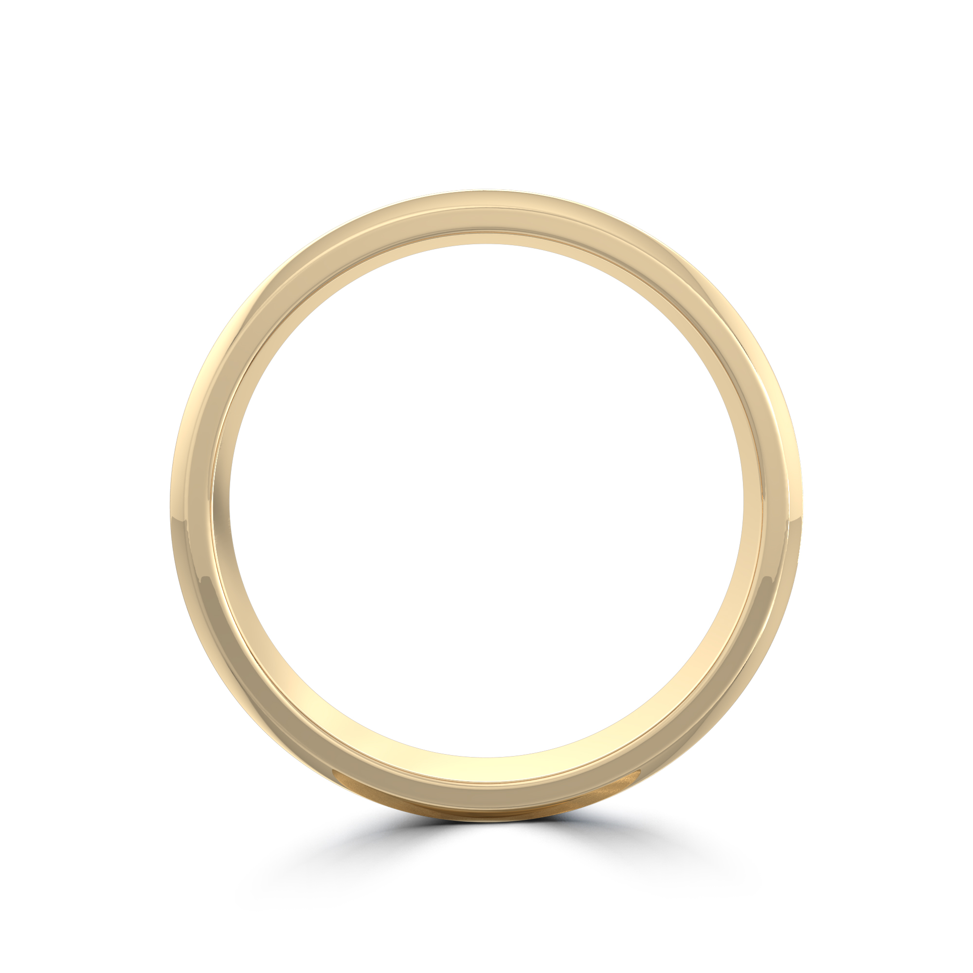 Two-Tone Satin Center Beveled Edge Comfort Fit Band (6mm)